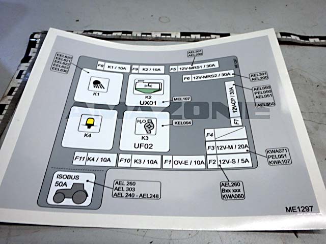 Folie Sicherungsverteiler UX01 + UF02