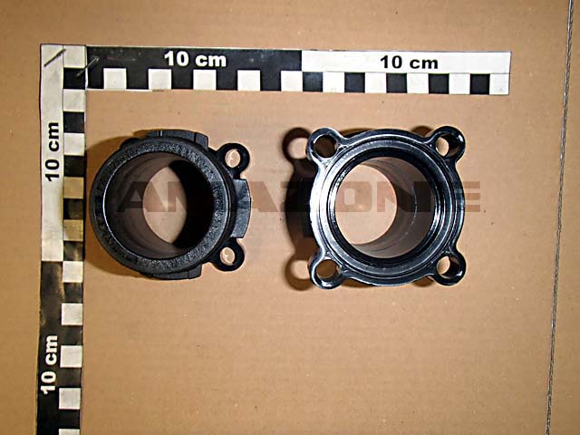 Flansch mit Steckanschluss Gabelanschluss und Außengewinde