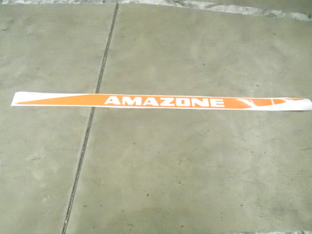 Folie AMAZONE-Schriftzug weiss Flaeche orange