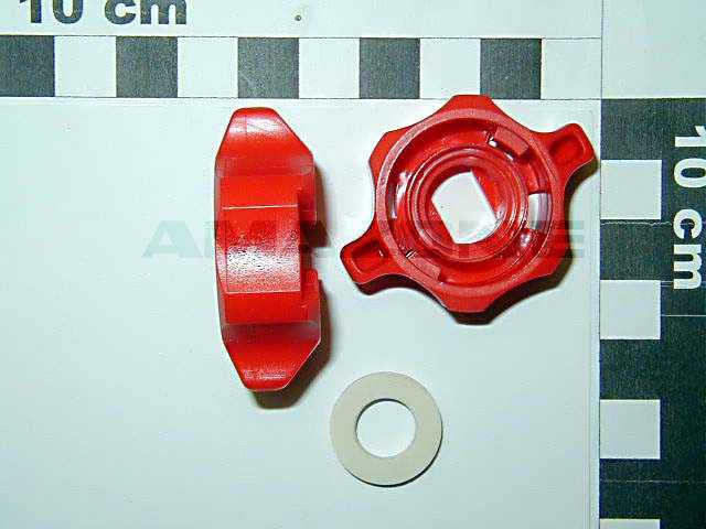 Bajonettmutter SW 8 rot mit Dichtung