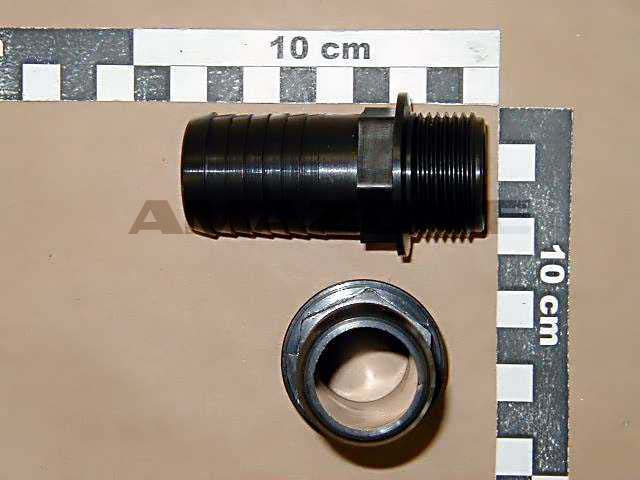 Schlauchanschluss gerade D=30 mm AG=1 1/4 Zoll