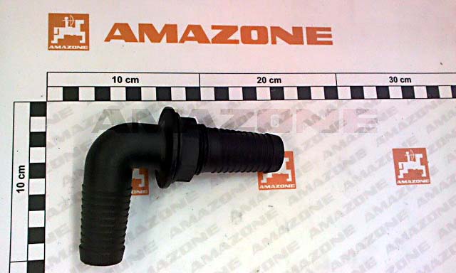 Durchgang 90 Grad m. Mutter D=26 mm AG=1 Zoll
