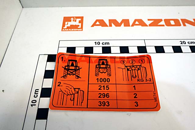 Folie Drehzahltabelle SHG603