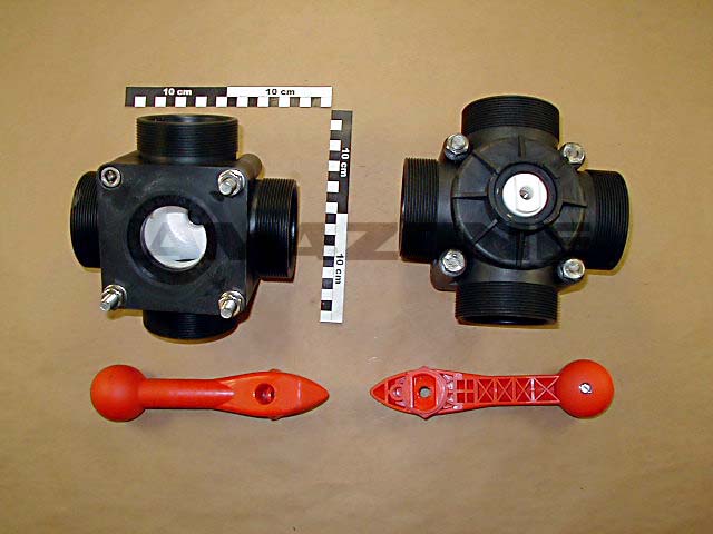 5-Wegekugelhahn 2Zoll o. Flansch