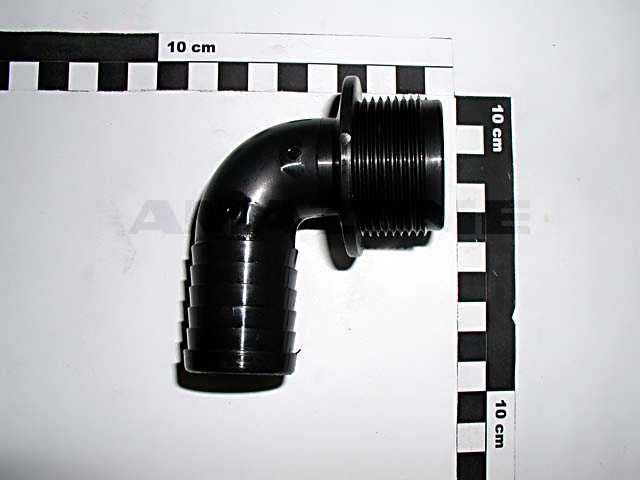 Schlauchanschluss 90 Grad D=32 mm AG=1 1/4 Zoll