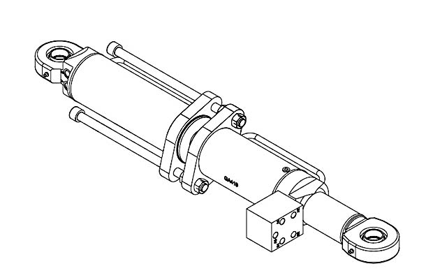 Hydraulikzylinder D-100-50-(240+160)-1005
