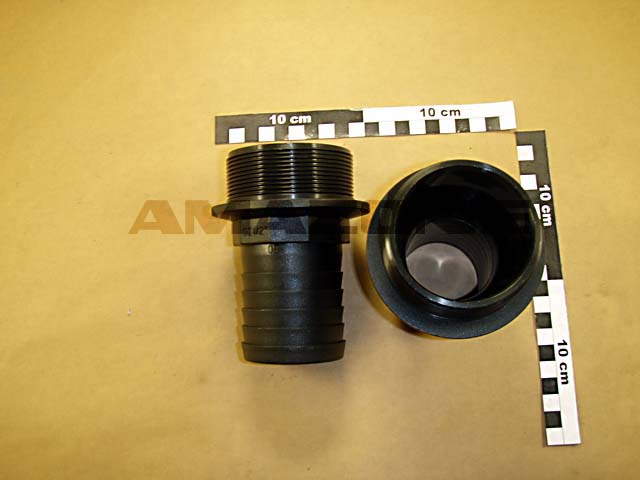Schlauchanschluss gerade D=60 mm f. Mutter 2 Zoll