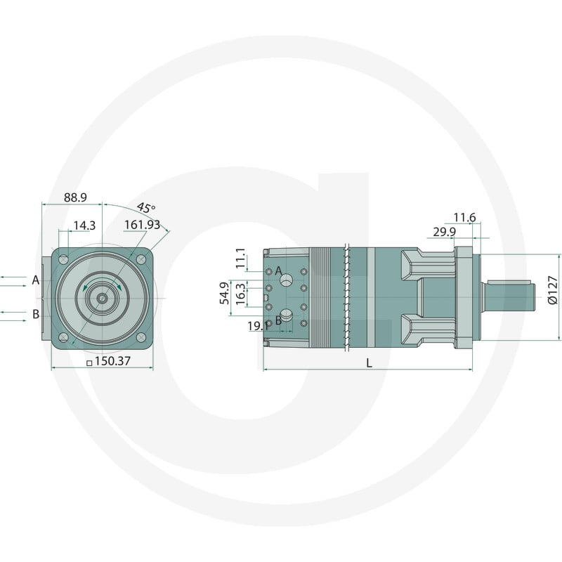 Orbitmotor TK0400K4640AAAB