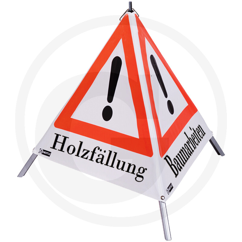 Faltsignal Holzfällung,Baumarbeiten,Baum