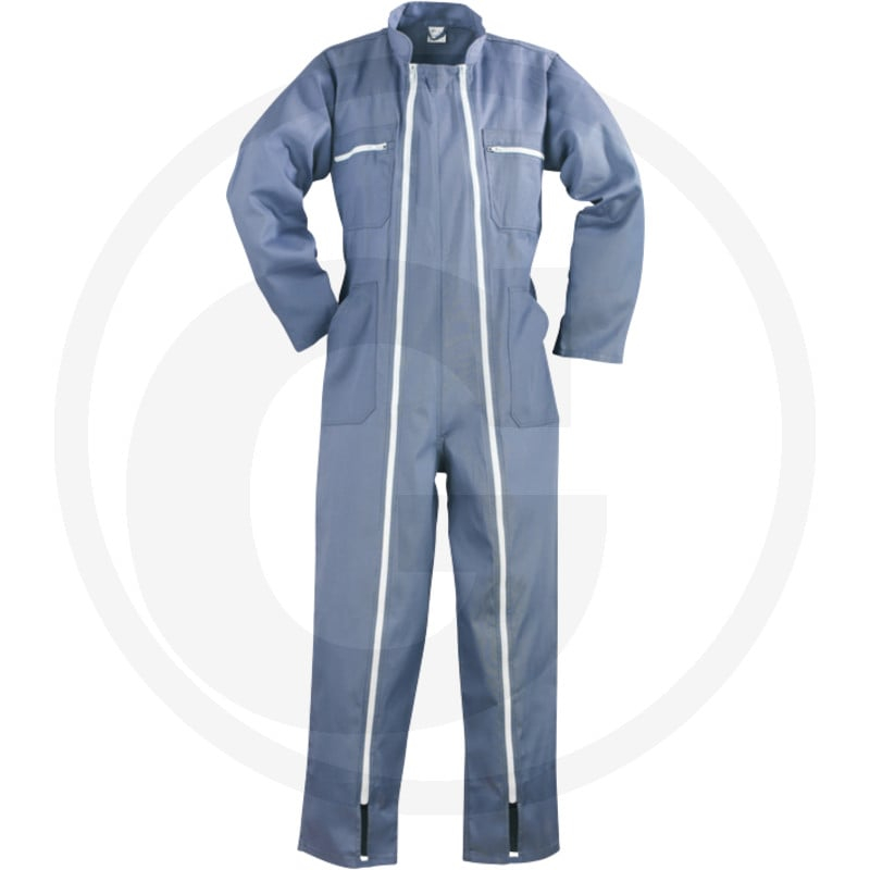 Overall m. 2 Reissverschlüsse GrauGr.XL