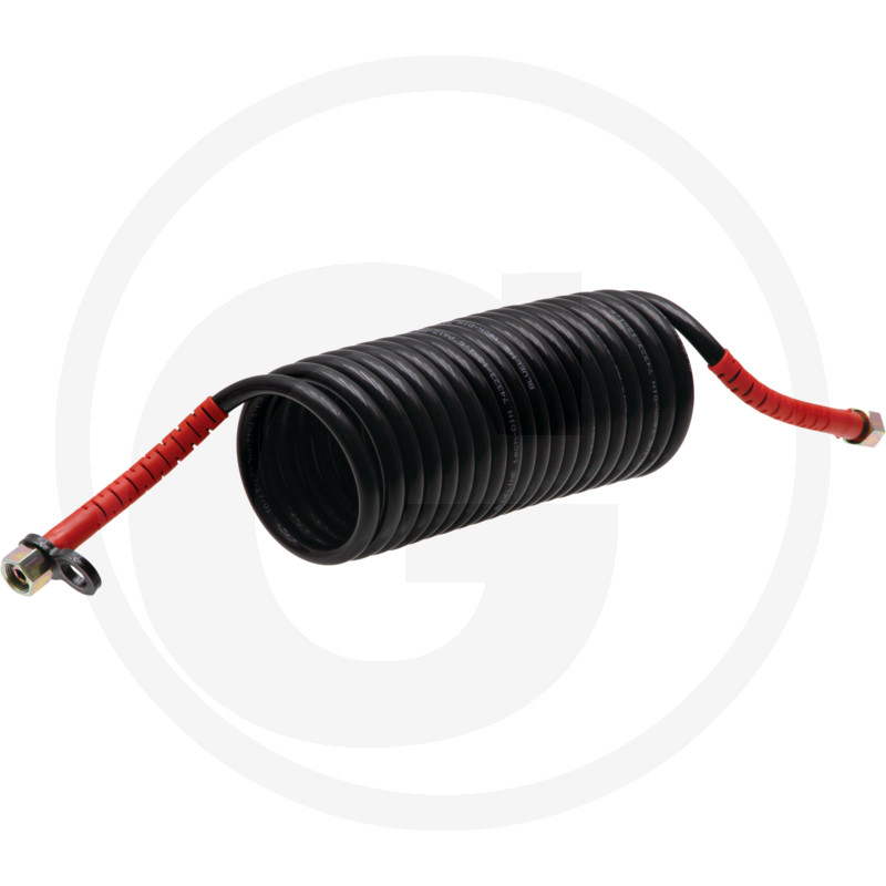Druckluft-Spiralschlauch M18X1,5, rot