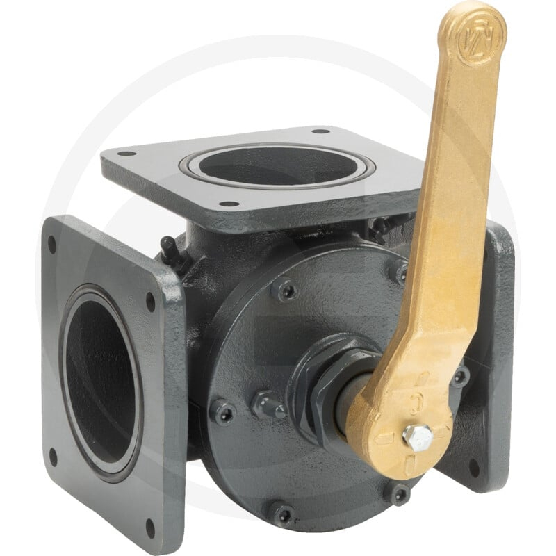 Dreiwegehahn mit Flanschen 3''