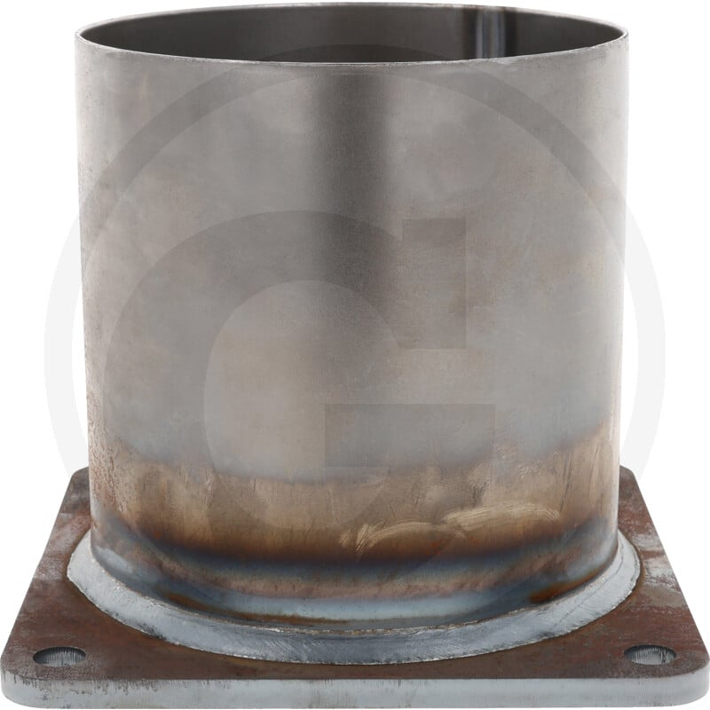 Flansch schwarz 6'' mit Rohrstutzen