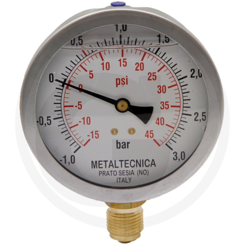 Vakuum-Manometer, m. Glyzerin gefüllt, A