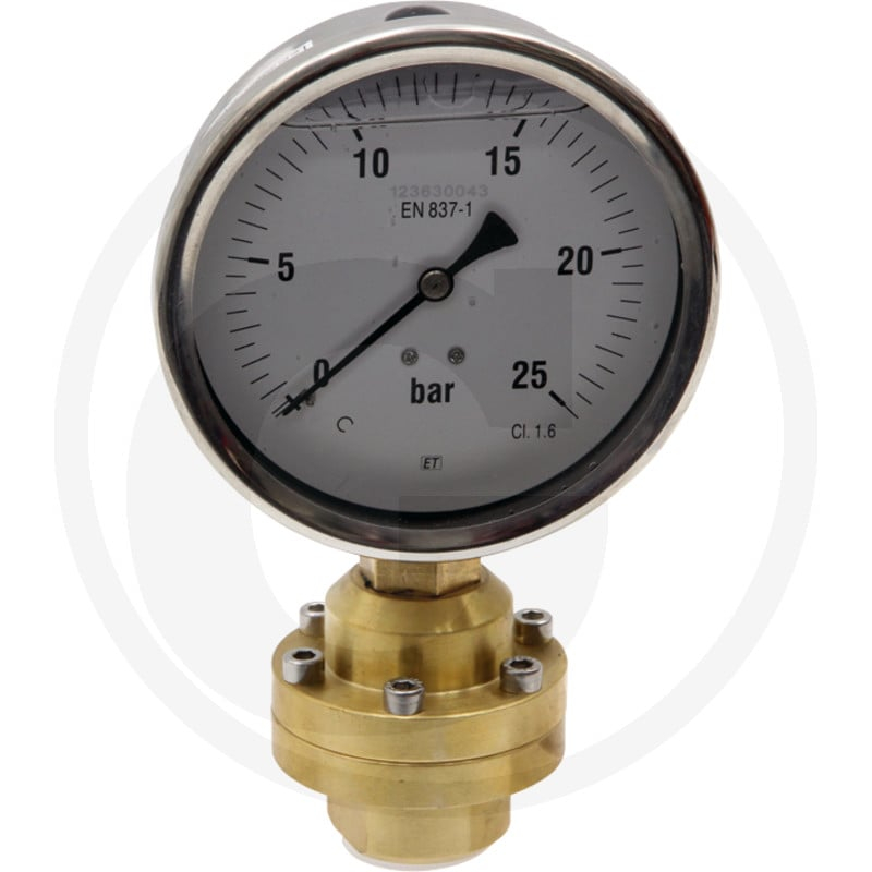Manometer 100mm 0-25 Bar + Separator Mes