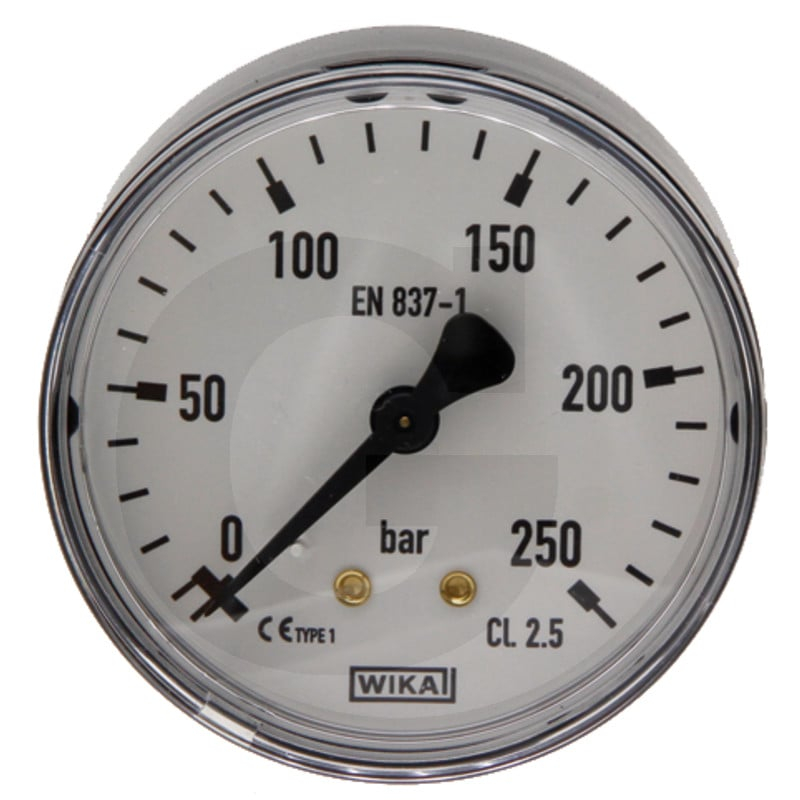 Manometer 0-250bar 63mm 1/4'' hinten