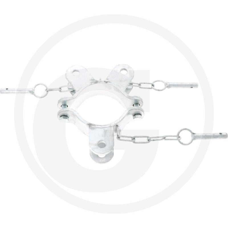 Schelle d=102 mm, 3 Halter, mittig, vz