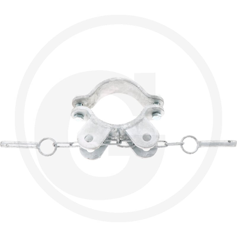 Schelle d=102 mm, 2 Halter, winklig, vz