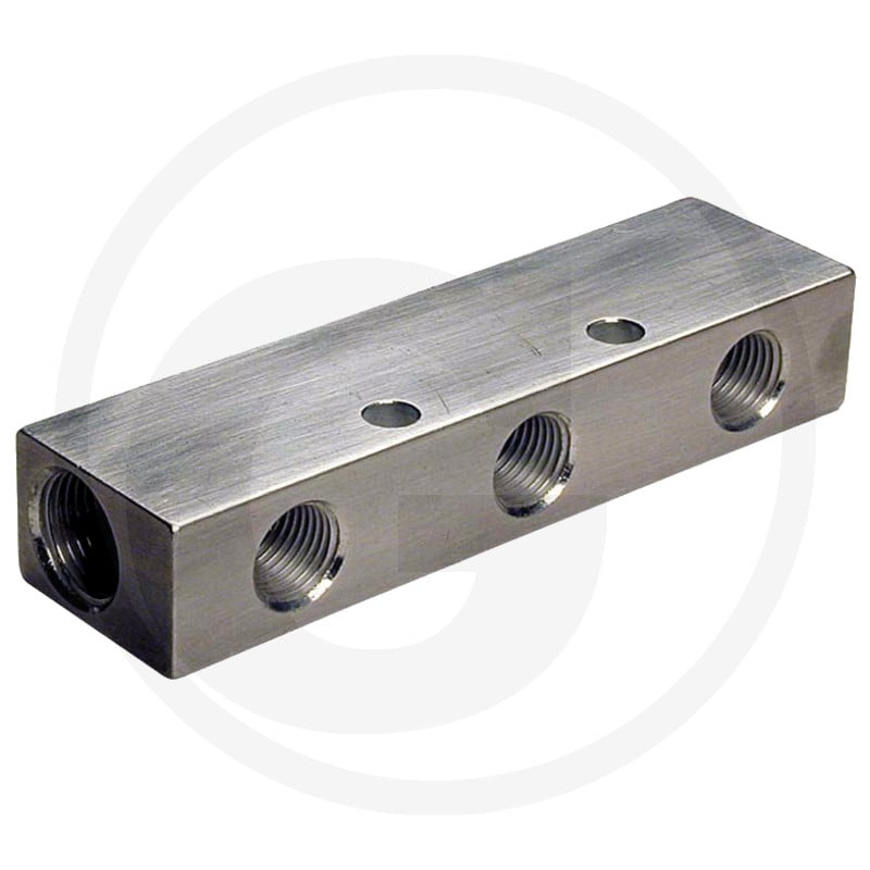 F-VT1-2x1/4-4x1/8-AL-natur Verteilerbloc