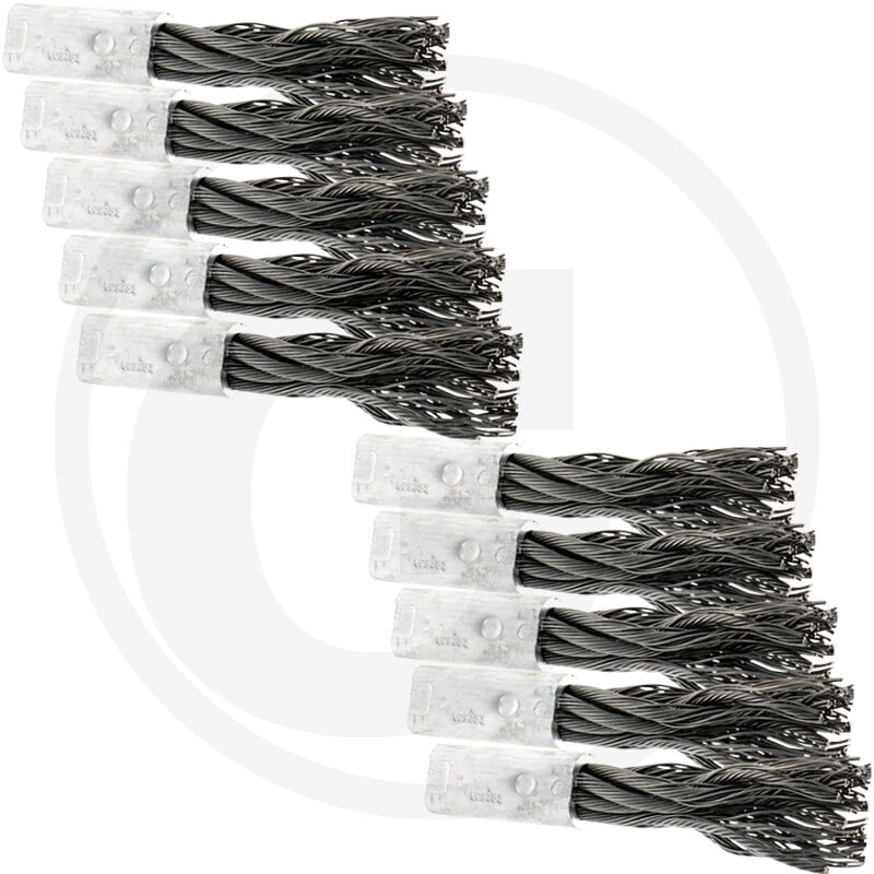 Zopfbürste Stahl Set 10 Stück