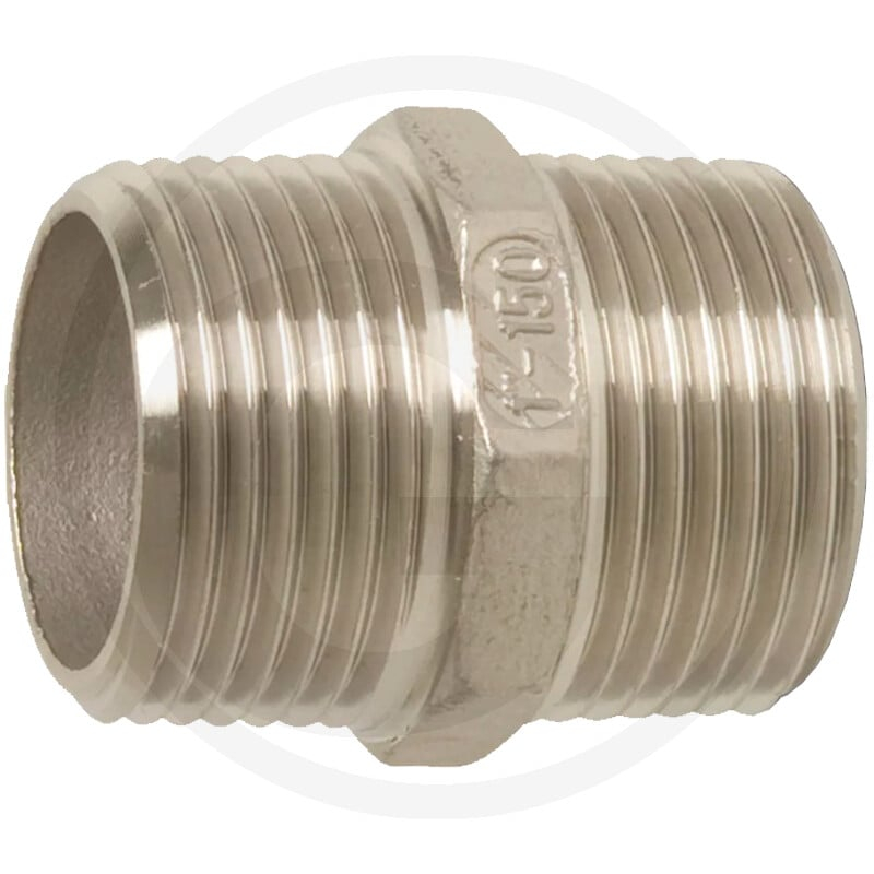 Doppelnippel, VA 1/2''AG / 1/2''AG kon.