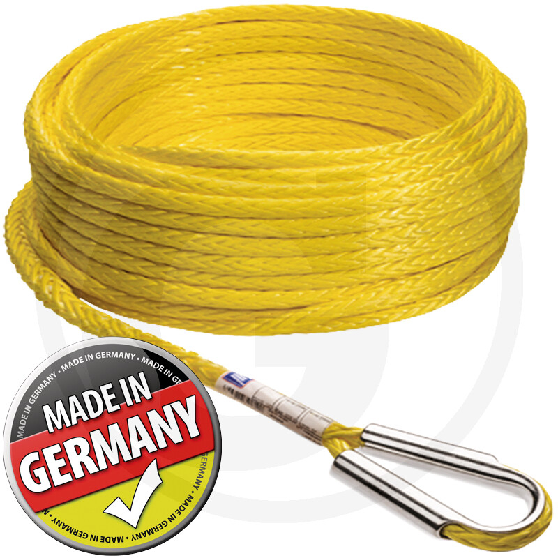Windenseil 10mm m. Edelst.Rohrkausch,50m