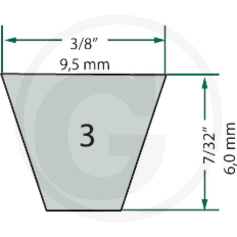 Keilriemen 9,5 x 736,60 mm LA