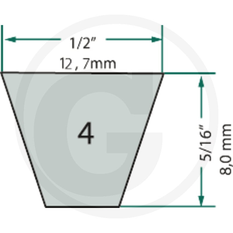 Keilriemen 12,7 x 2159,00 mm LA