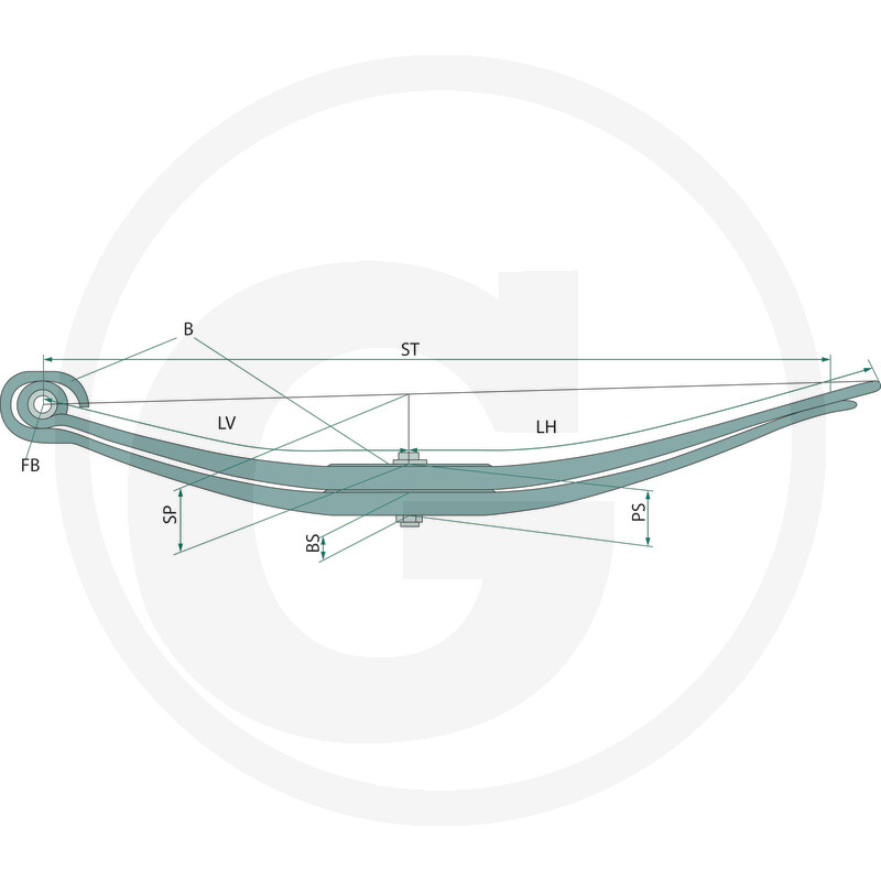 Parabelfeder p.f. BPW 05.082.03.45.1