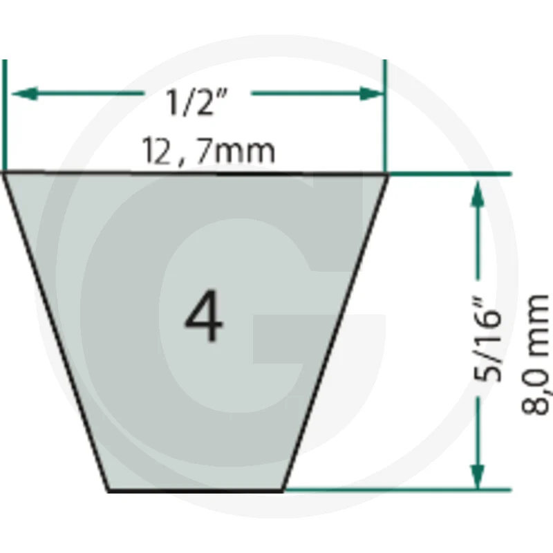 Keilriemen 12,7 x 2844,80 mm LA