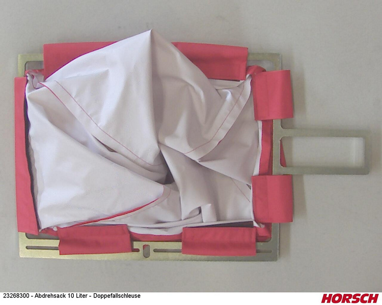 Abdrehsack 10 Liter - Doppelfallschleuse