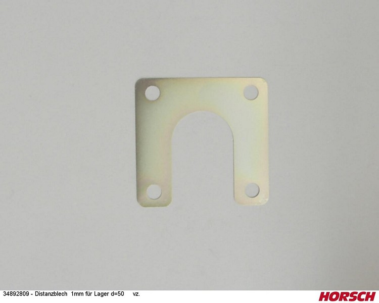 Distanzblech 1mm für Lager d=50 vz.
