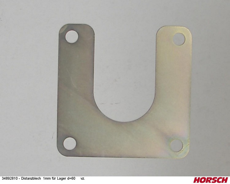 Distanzblech 1mm für Lager d=60 vz.