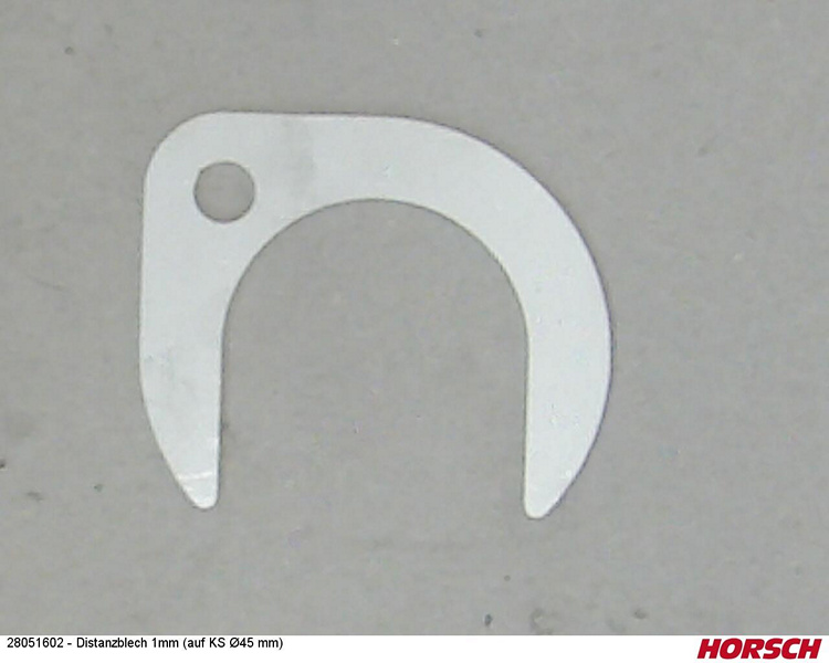Distanzblech 1mm (auf KS Ø45 mm)