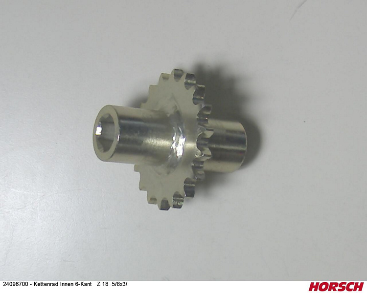 Kettenrad Innen 6-Kant Z 18 5/8x3/