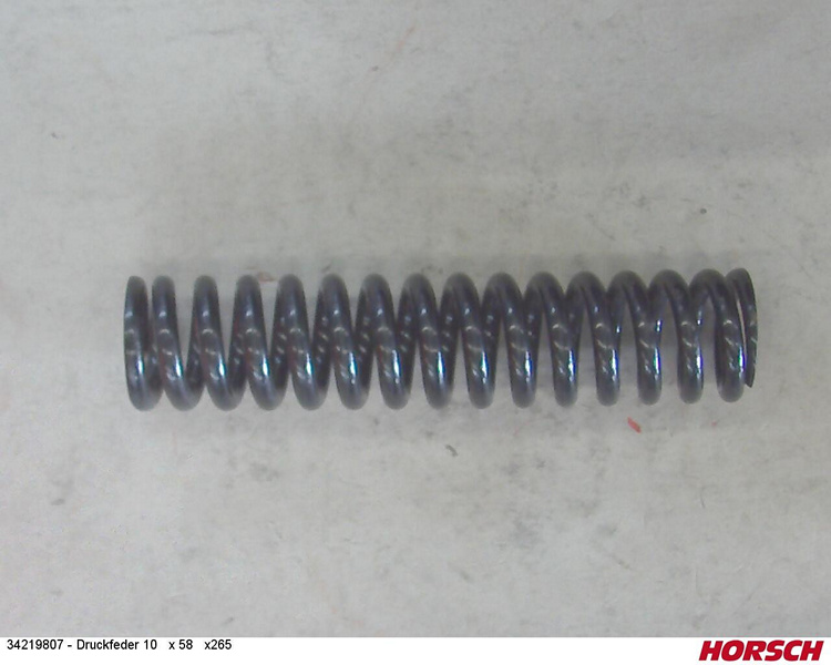 Druckfeder 10 x 58 x265