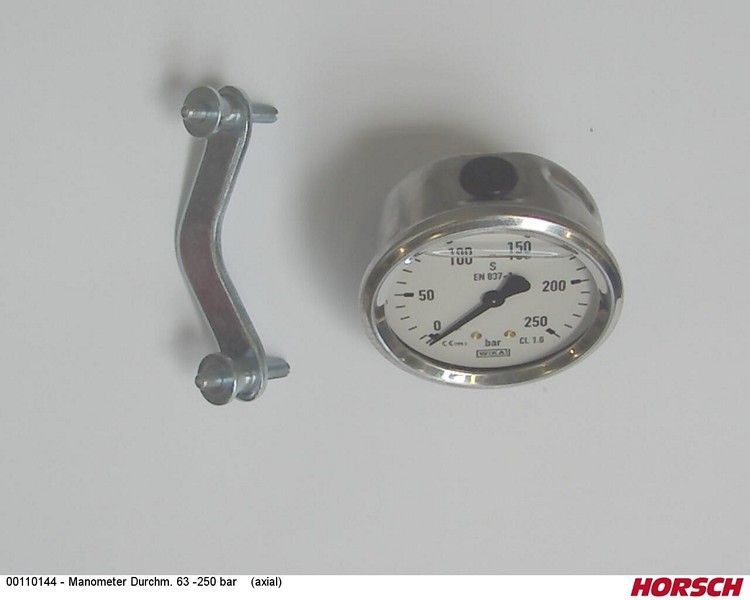 Manometer Ø63 axial 250bar