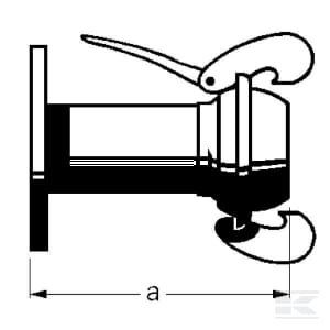 Flanschstutzen m. Kugel 108mm