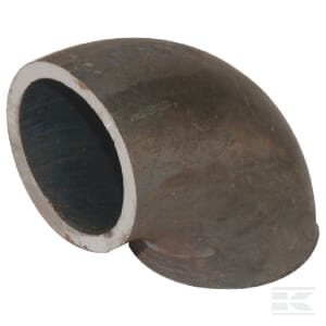 Bogen 90° schwarz 1/2