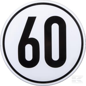 Begr.Schild 60 km deutsches Modell