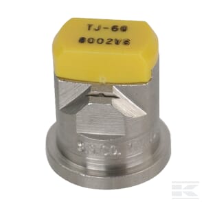Doppelflachstrahldüse TJ 80° gelb V2A