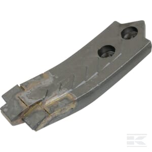 Grubberspitze 256x80mm, gehärtet, gekrümmt, 2 Löcher, passend für Agrisem