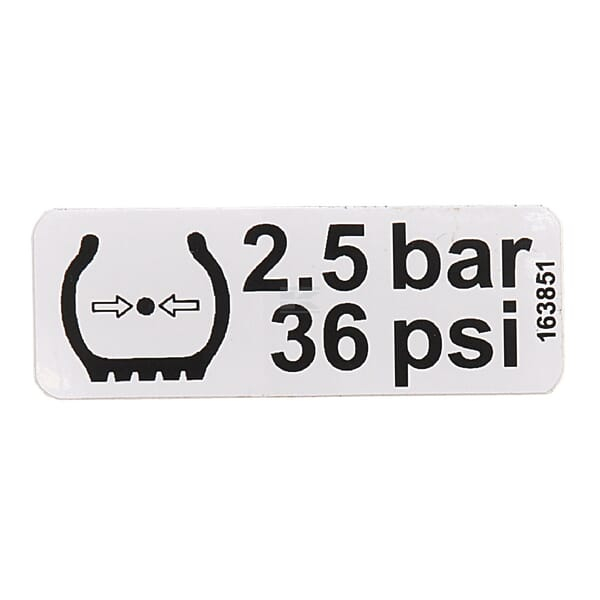 Aufkleber "2,5 BAR" Fella