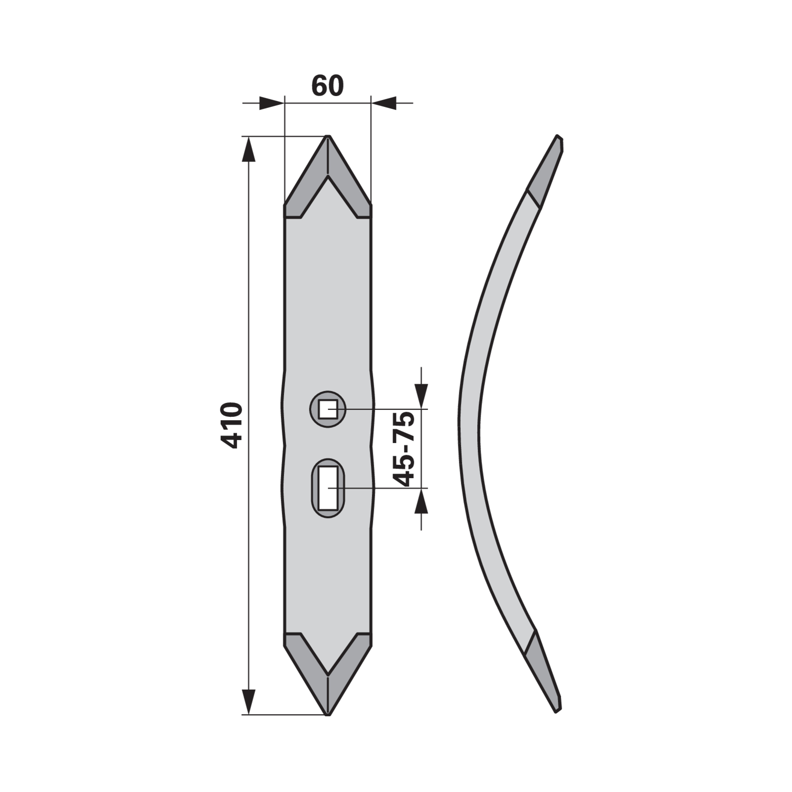 Grubberschare anstelle von Köckerling 506009A