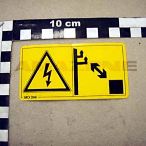 Folie Abstand Hochspannungsleitungen Warnbildzeichen (Md094) Amazone