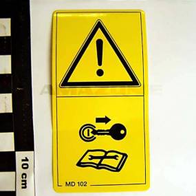 Folie Reparaturarbeiten Motor Abstellen Warnbildzeichen (Md102) Amazone