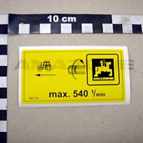 Folie Max. 540 1/Min Amazone MD118