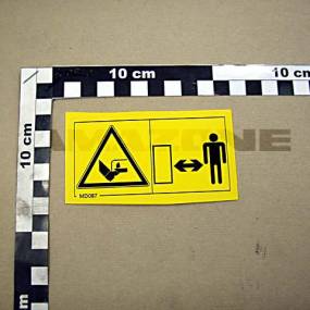 Folie Sicherheitsabstand Rotier. Teile Warnbildzeichen Amazone MD087