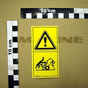 Folie Kippen In Fahrtrichtung Warnbildzeichen Amazone MD147