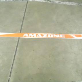 Folie Amazone-Schriftzug Weiss Flaeche Orange (Mf1050) Amazone